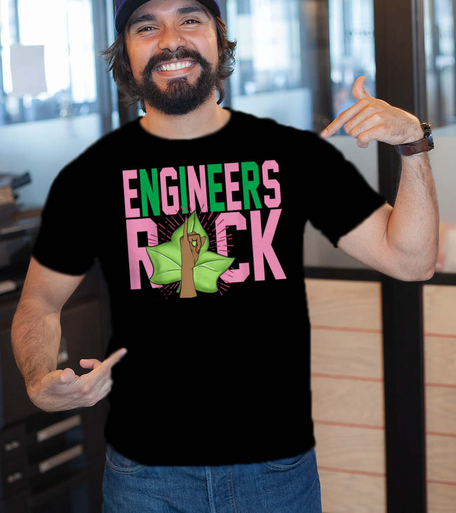 Engineers Rock 1908 Pink And Green Aka Sorority T-Shirt