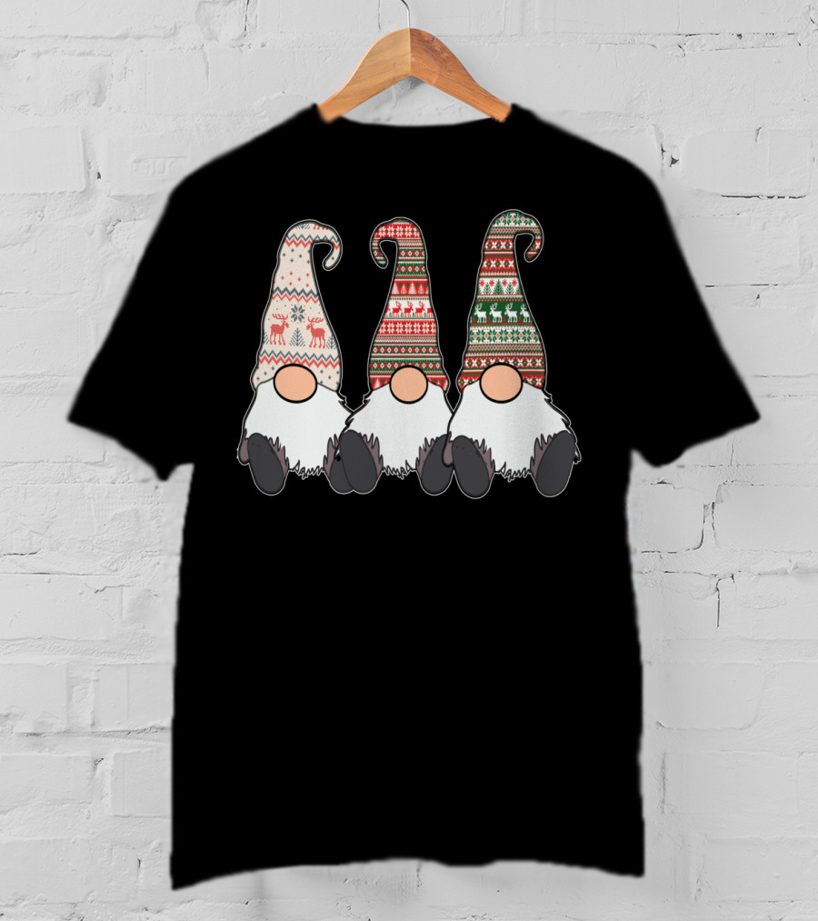 3 Nordic Gnomes Winter Christmas Swedish Tomte Scandinavian T-Shirt