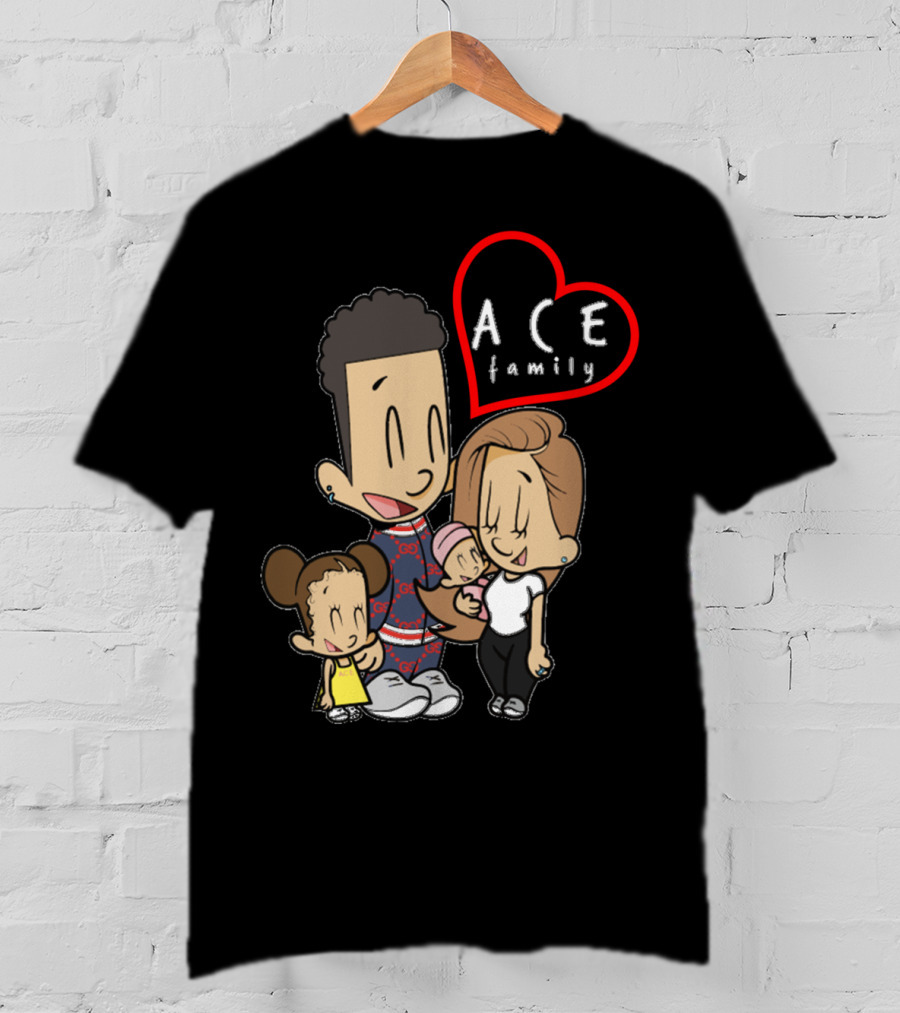 Ace Family Cartoon Heart Merck T-Shirt