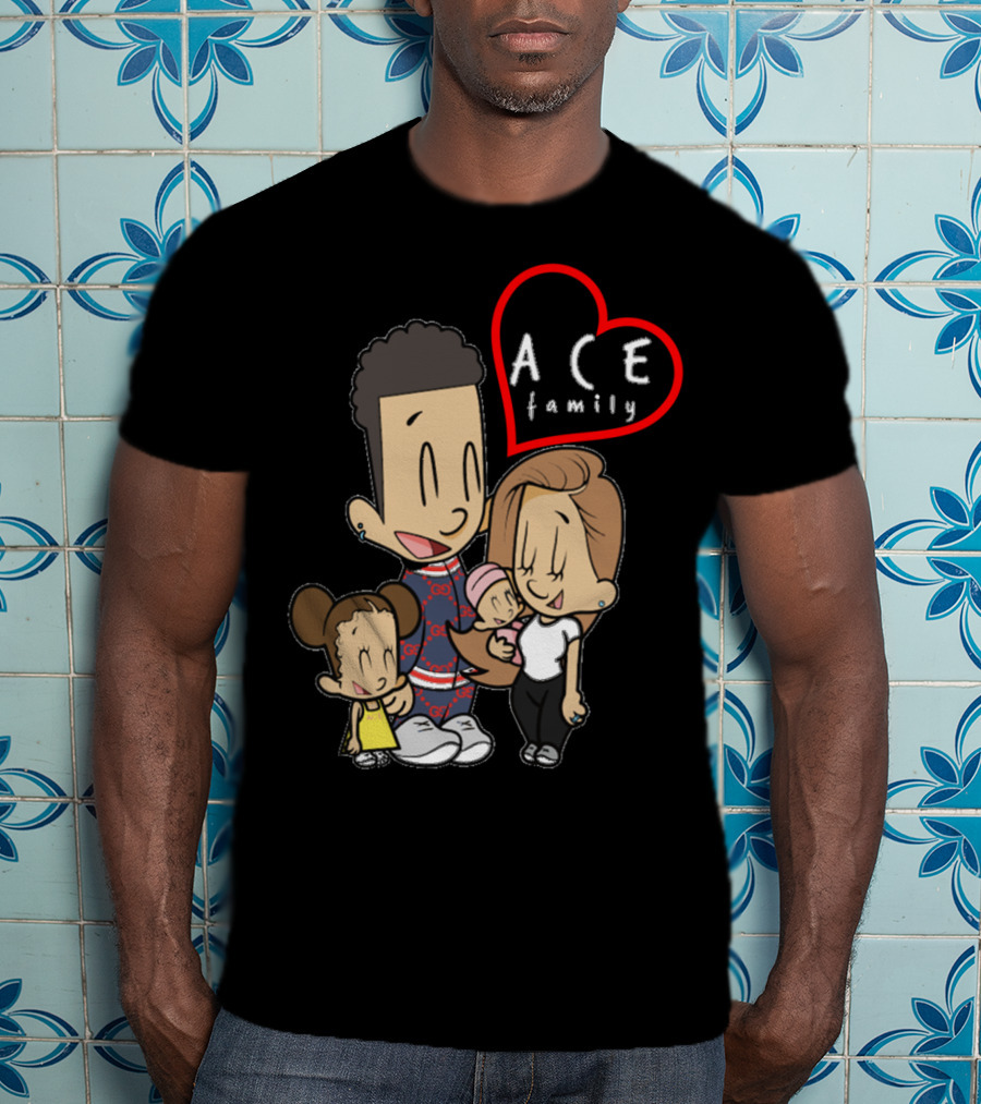 Ace Family Cartoon Heart Merck T-Shirt
