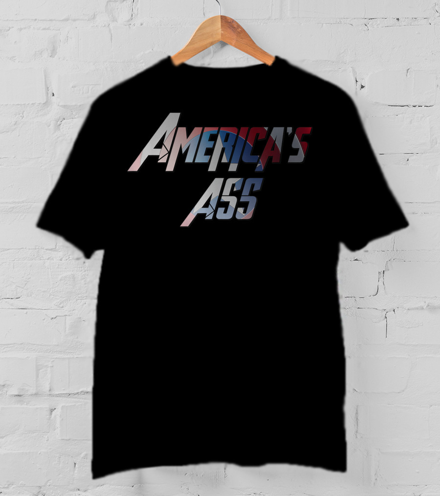 America's Ass Bold Logo Style Patriotic Humor T-Shirt