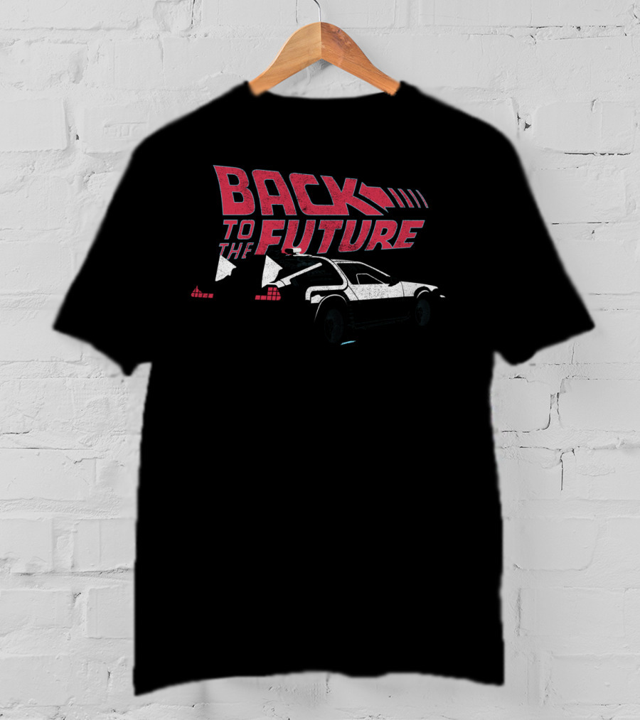 Back To The Future Delorean Car Retro Movie T-Shirt