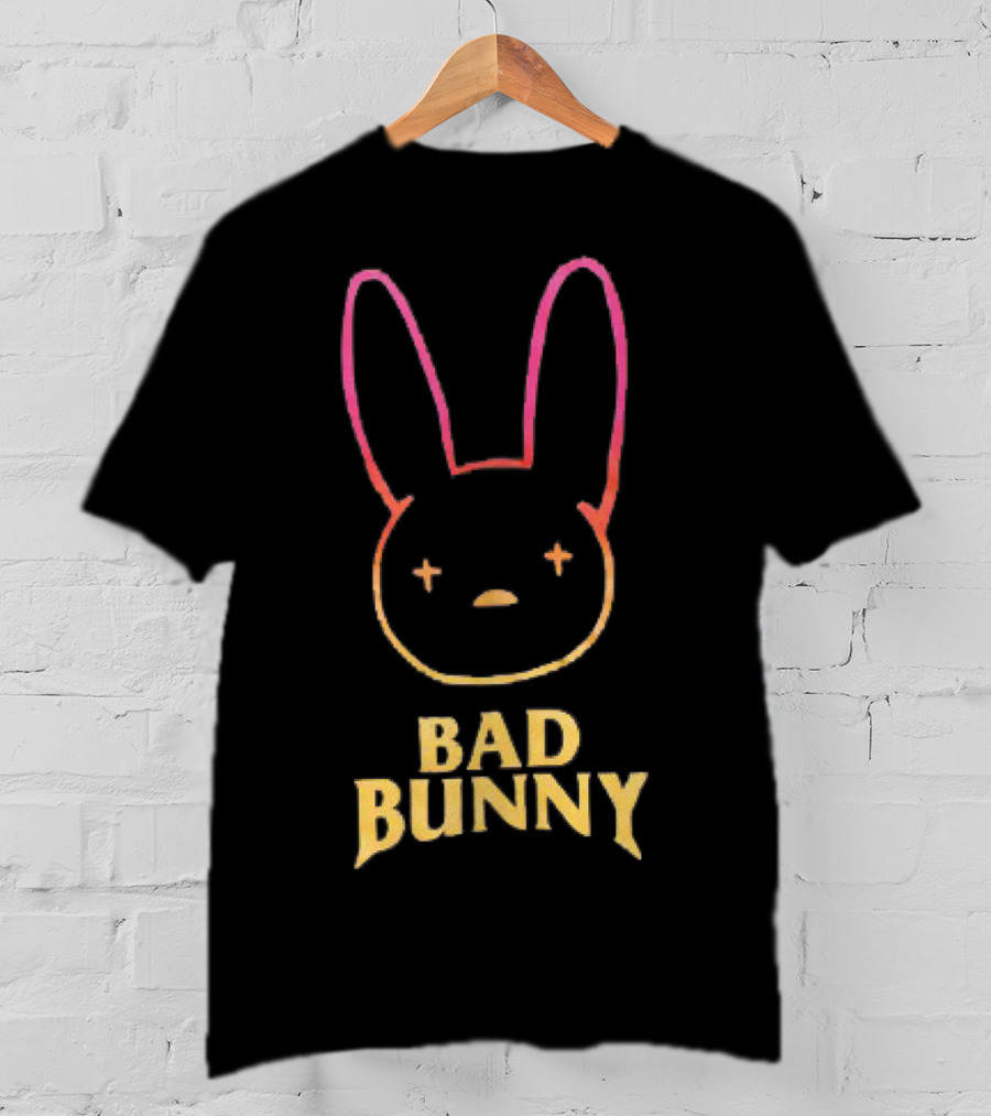 Bad Bunny Faded Gradient Bunny Face T-Shirt