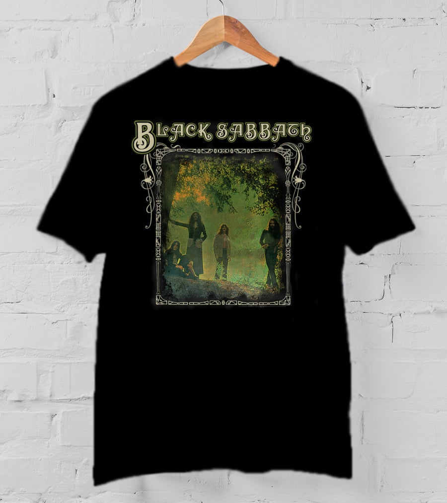 Black Sabbath Trees Photo Framed Band Image T-Shirt