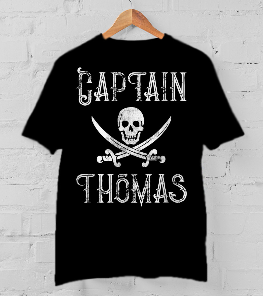 Captain Thomas Skull Crossbones Vintage Boating T-Shirt