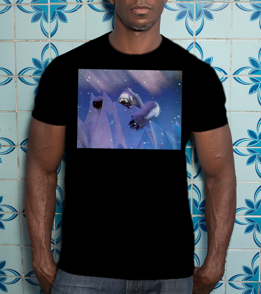 Classic Christmas Special Abominable Snowman Winter Scene Rugged Snowy Mountains T-Shirt