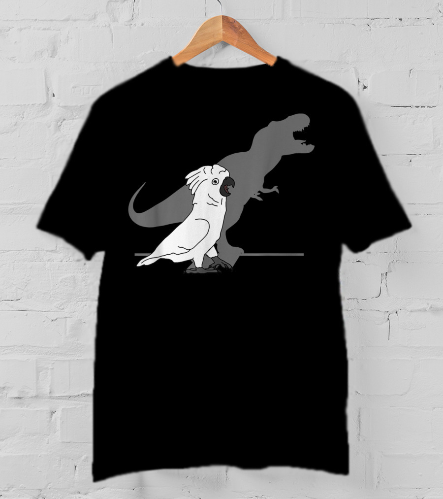 Cute Screaming Parrot Bird Birb Funny Trex T-Shirt