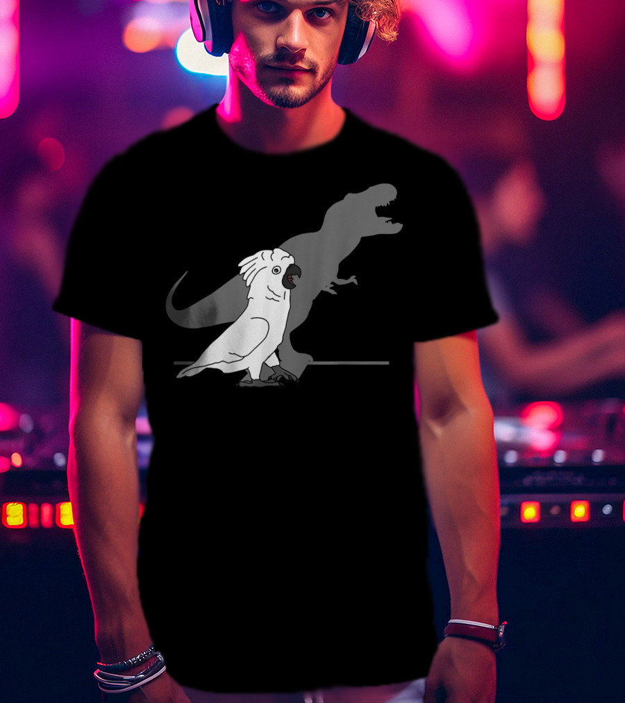 Cute Screaming Parrot Bird Birb Funny Trex T-Shirt