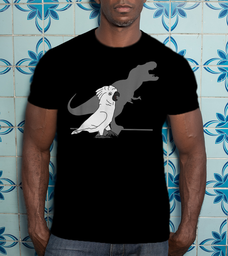 Cute Screaming Parrot Bird Birb Funny Trex T-Shirt