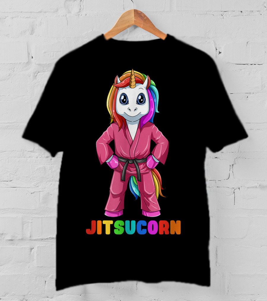 Jitsucorn Cute Unicorn Brazilian Jiujitsu Bjj T-Shirt