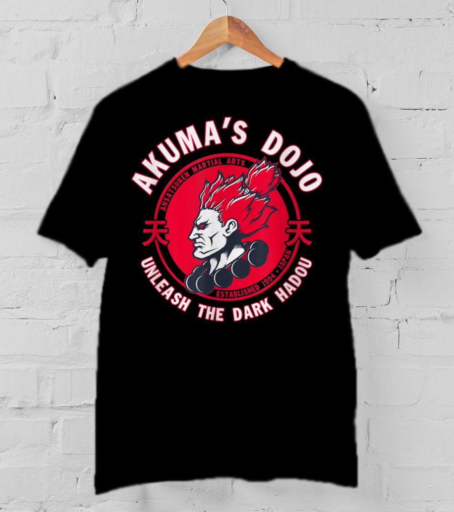 Akuma's Dojo Unleash The Dark Hadou Ansatsuken Martial Arts Japan T-Shirt
