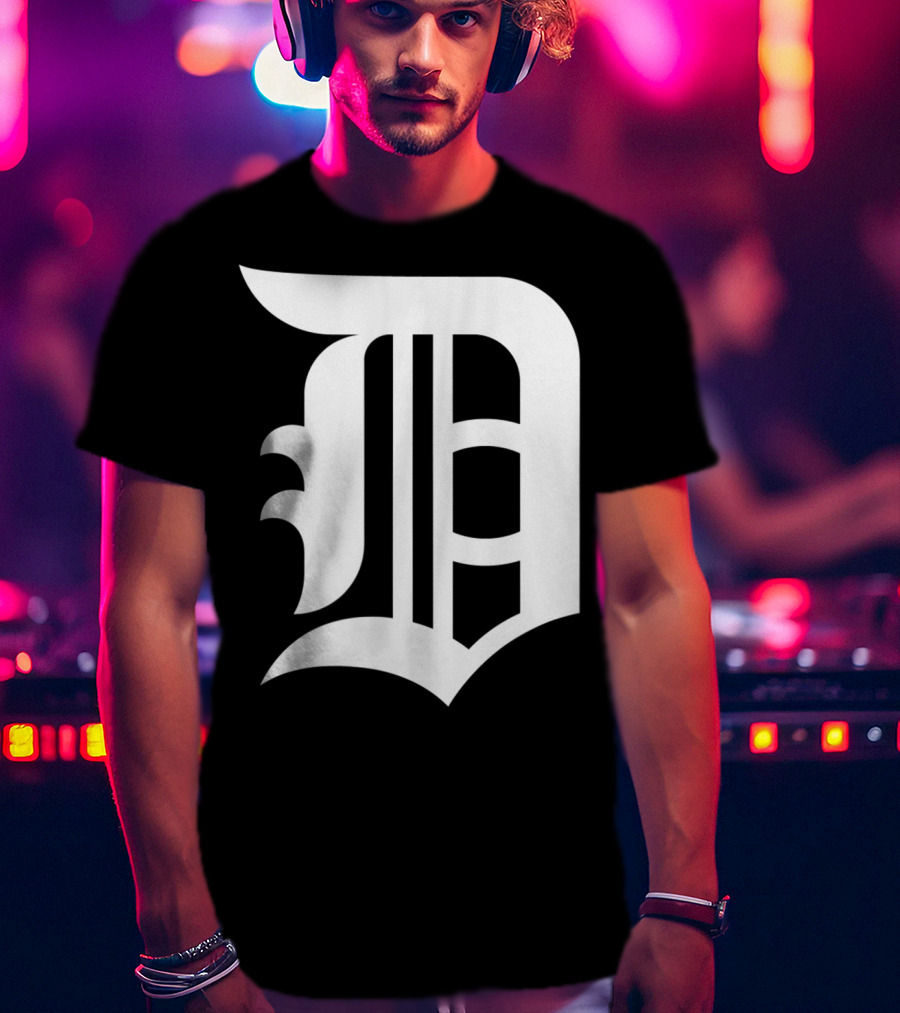 Detroit Baseball D Vintage Michigan Bengal T-Shirt