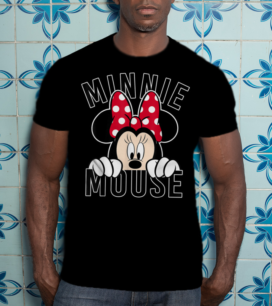 Minnie Mouse Peeking Rock The Dots Minnie T-Shirt
