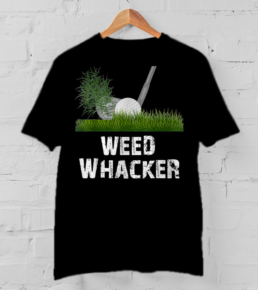 Weed Whacker Distressed Funny Golf Ball Grass T-Shirt