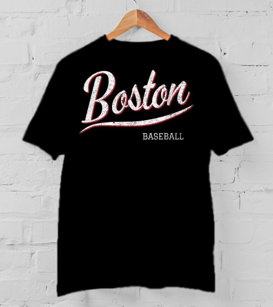 Vintage Distressed Boston Baseball Fan T-Shirt
