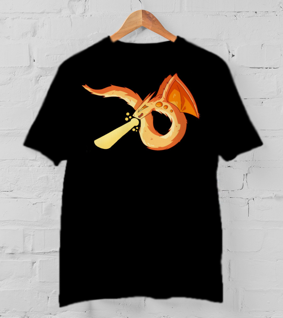 Dragon Flame Fiery Serpent Breathing Light Beam T-Shirt
