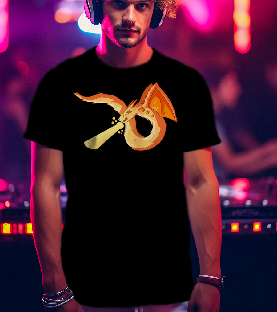 Dragon Flame Fiery Serpent Breathing Light Beam T-Shirt