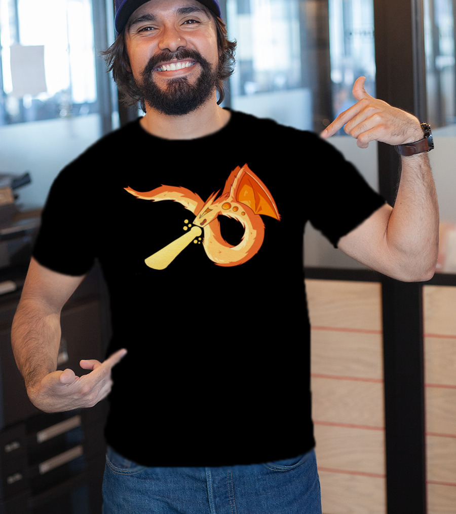 Dragon Flame Fiery Serpent Breathing Light Beam T-Shirt