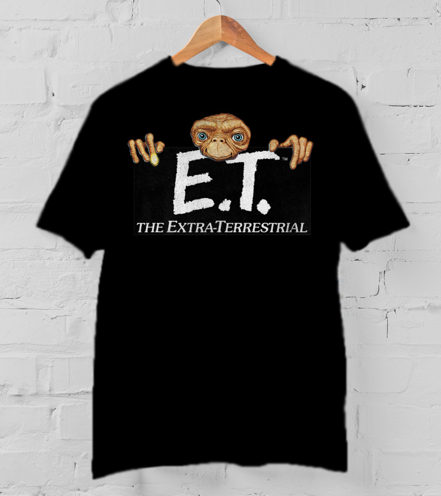 E.T. The Extra-Terrestrial Movie Icon Holding Sign T-Shirt