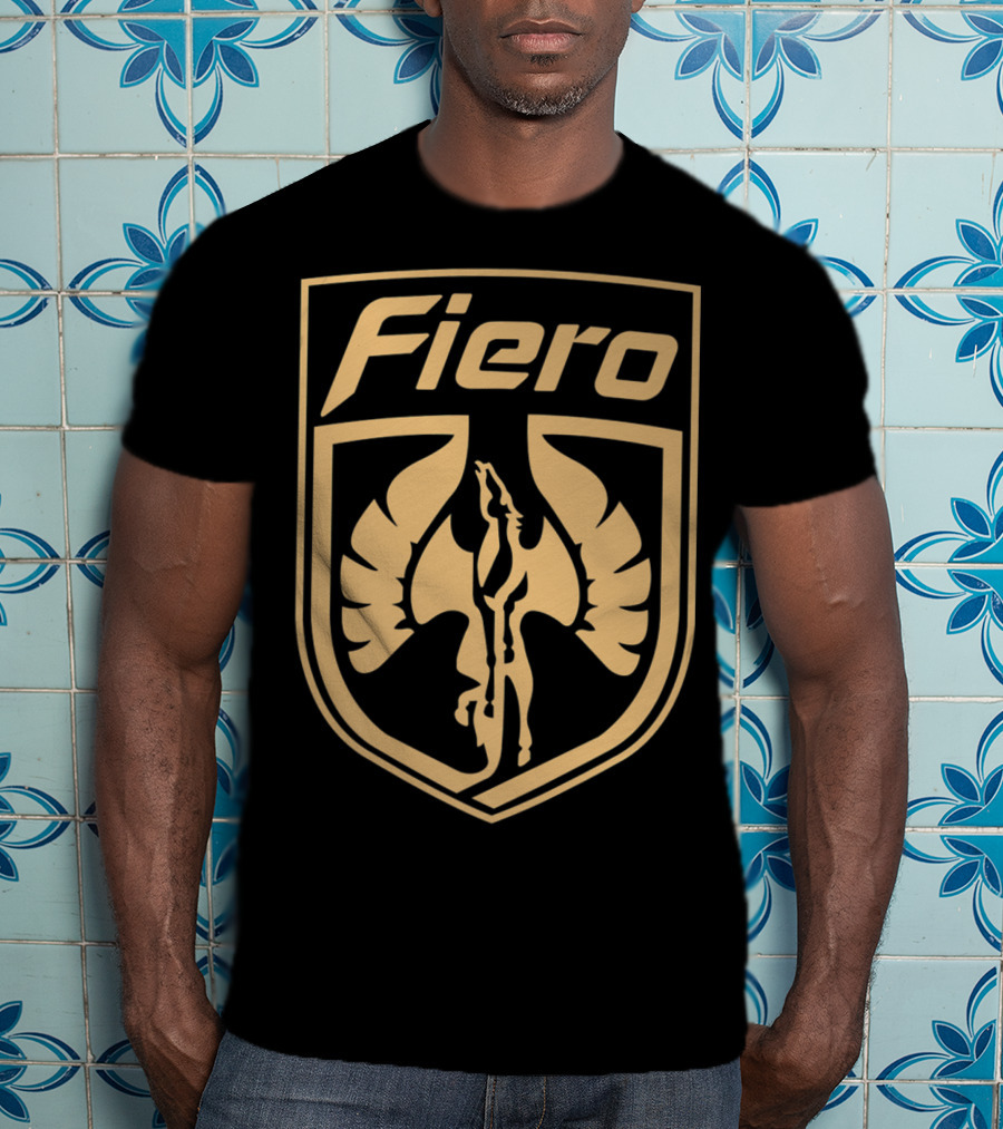 Fiero Emblem Golden Winged Creature Shield T-Shirt