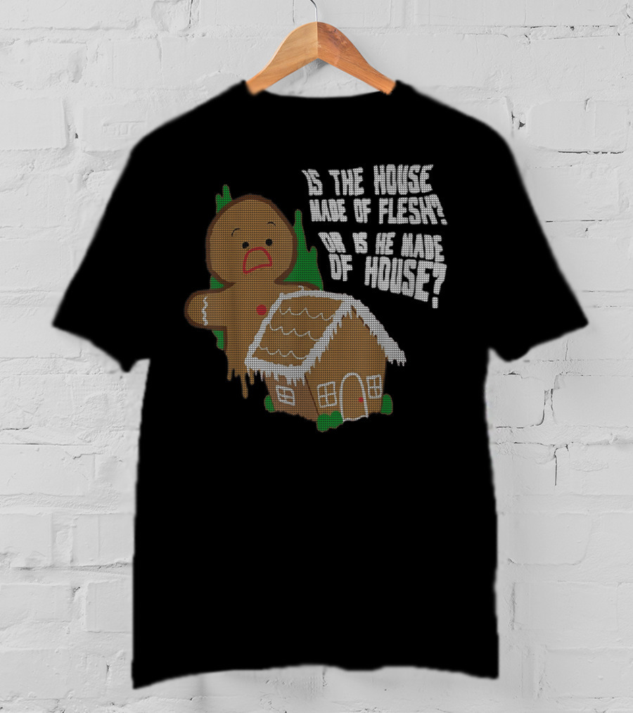 Funny Animation Cute Comics Gingerbread House Paradox T-Shirt