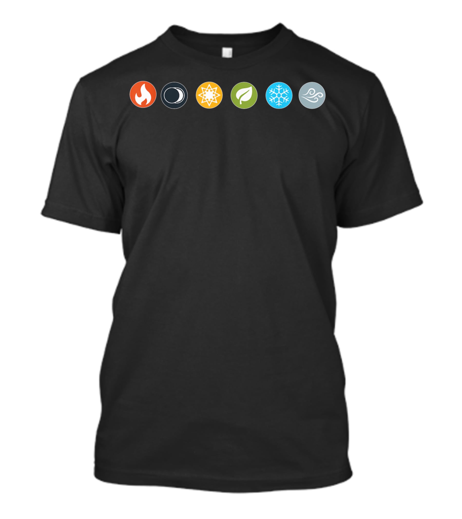 Gloomhaven Elements Fire Night Sun Leaf Ice Wind Board Game Tabletop Gaming T-Shirt