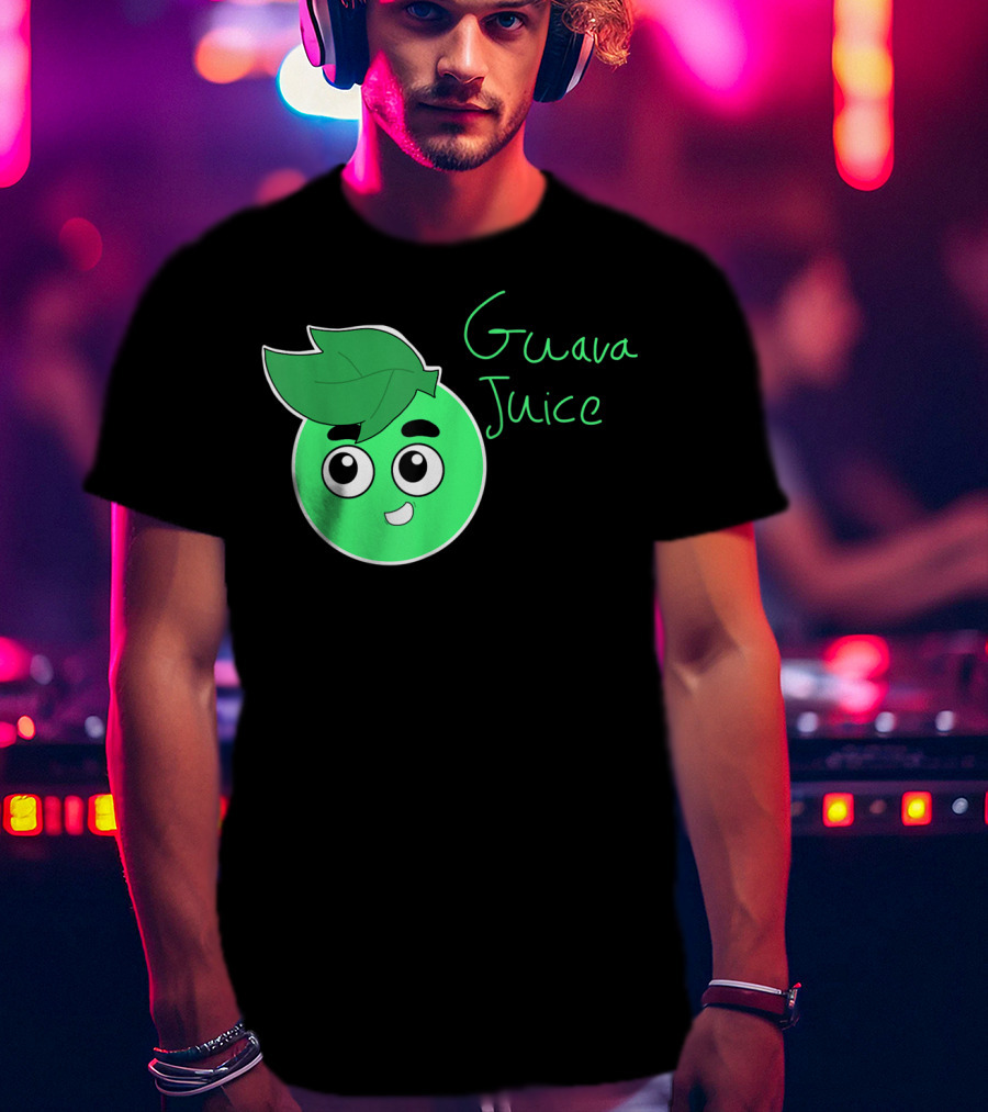 Guava Juice Green Cute Cartoon Face Youth T-Shirt