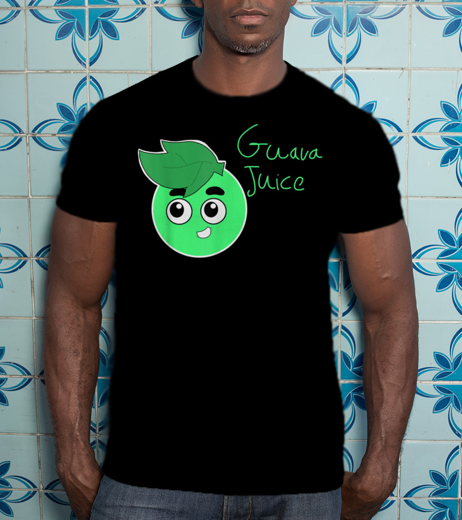 Guava Juice Green Cute Cartoon Face Youth T-Shirt