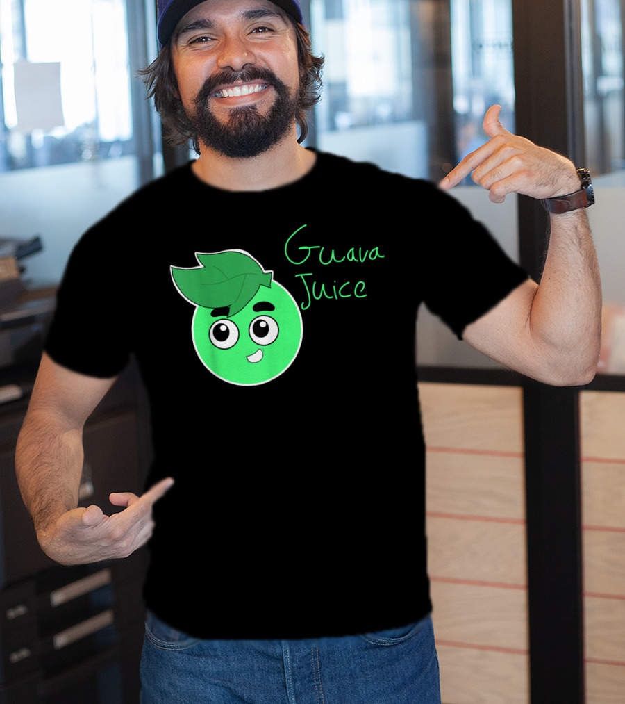 Guava Juice Green Cute Cartoon Face Youth T-Shirt