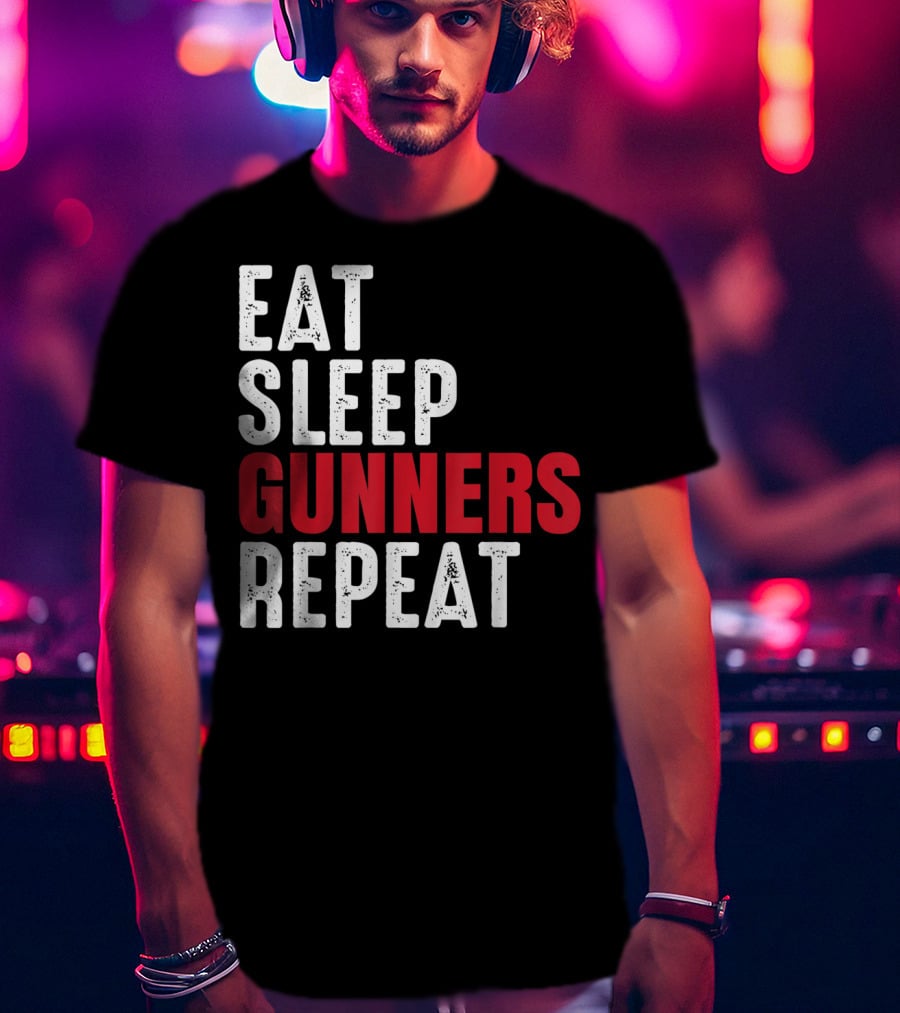 Eat Sleep Gunners Repeat T-Shirt
