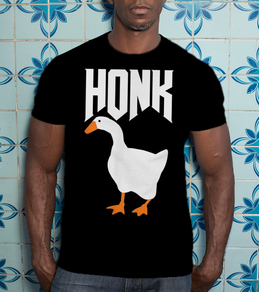 Honk Goose Funny Video Gamer Untitled Goose Game T-Shirt