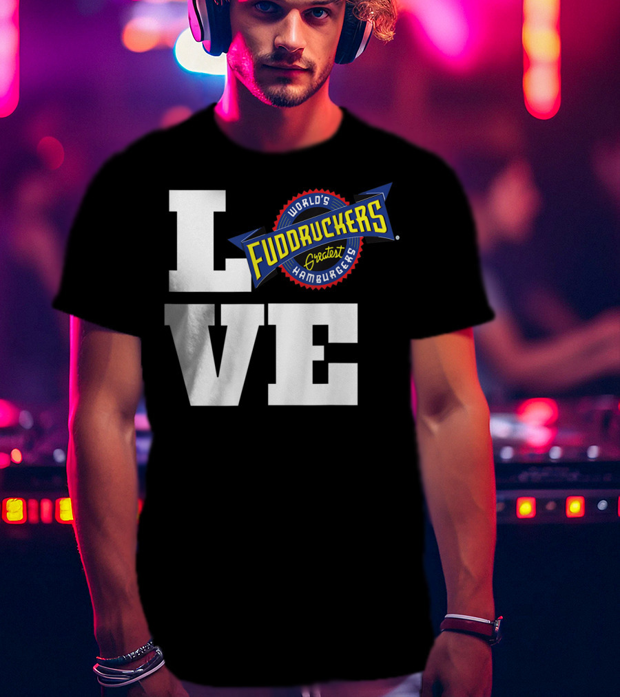 LOVE World's Greatest Hamburgers Fuddruckers T-Shirt