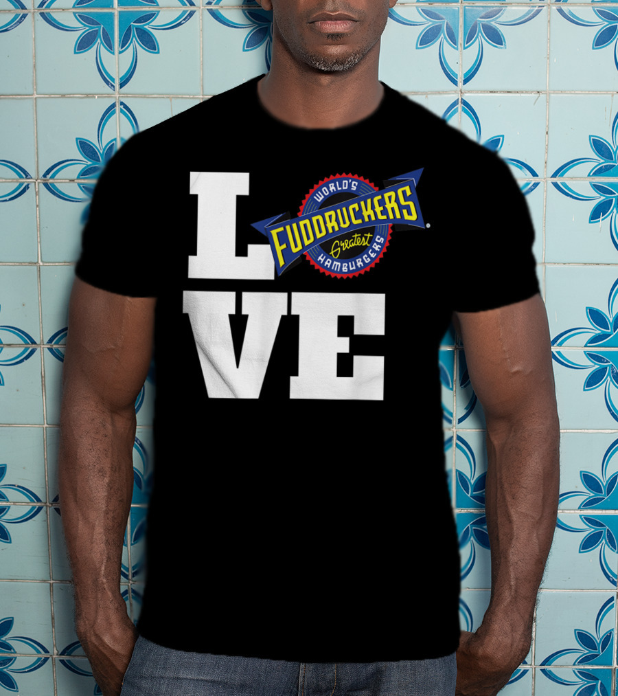 LOVE World's Greatest Hamburgers Fuddruckers T-Shirt
