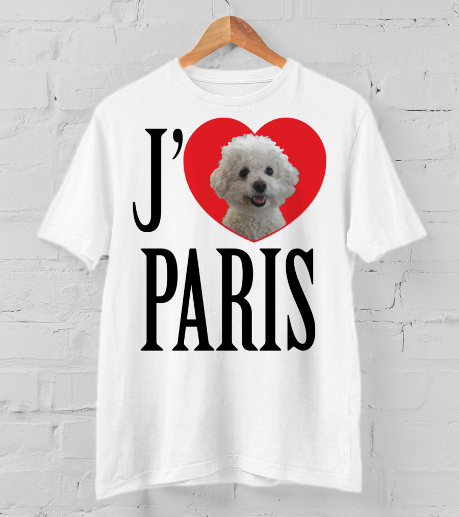 J'aime Paris Bichon Frise Heart T-Shirt
