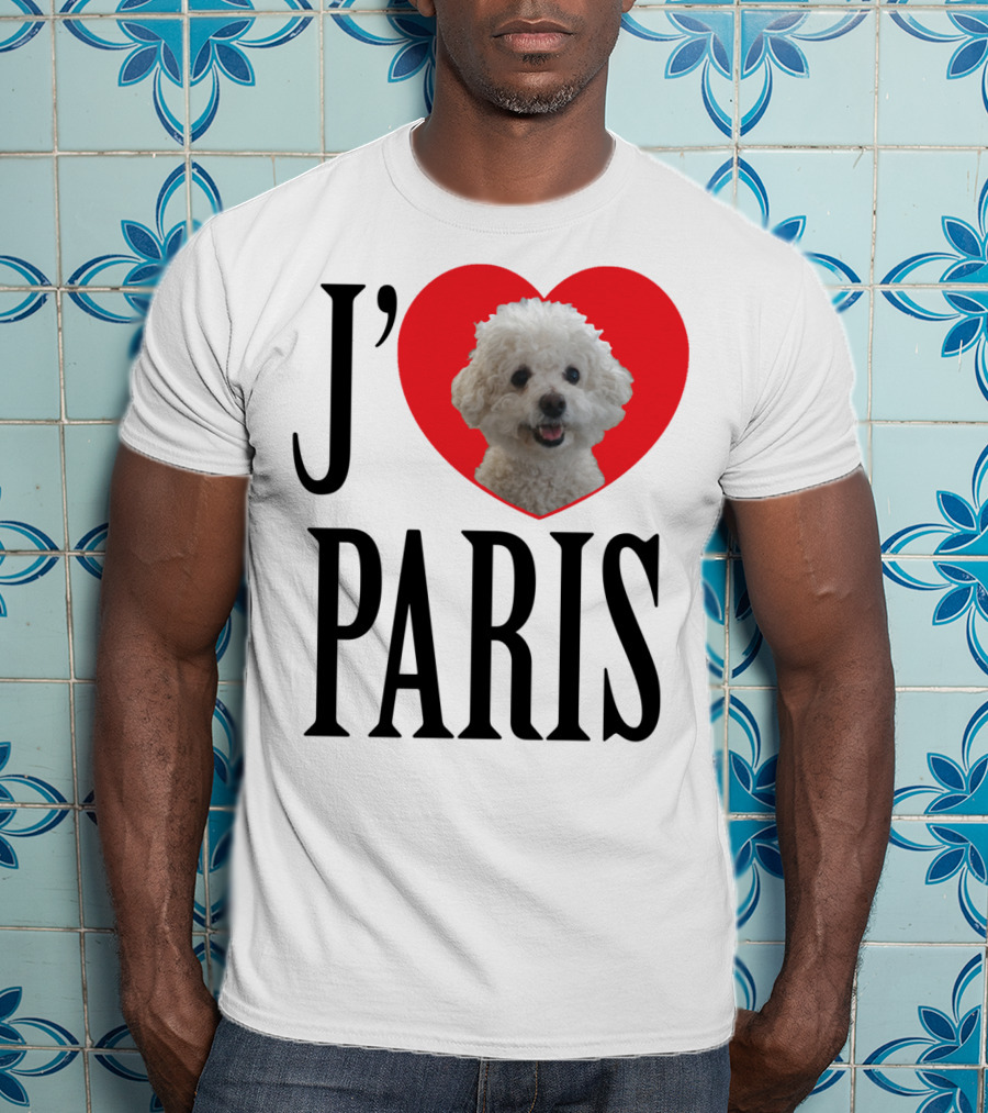 J'aime Paris Bichon Frise Heart T-Shirt