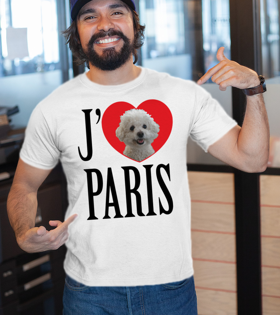 J'aime Paris Bichon Frise Heart T-Shirt