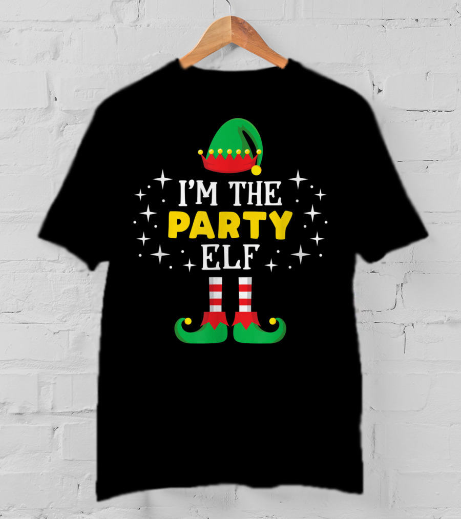 I'm The Party Elf Funny Xmas Family Festive T-Shirt