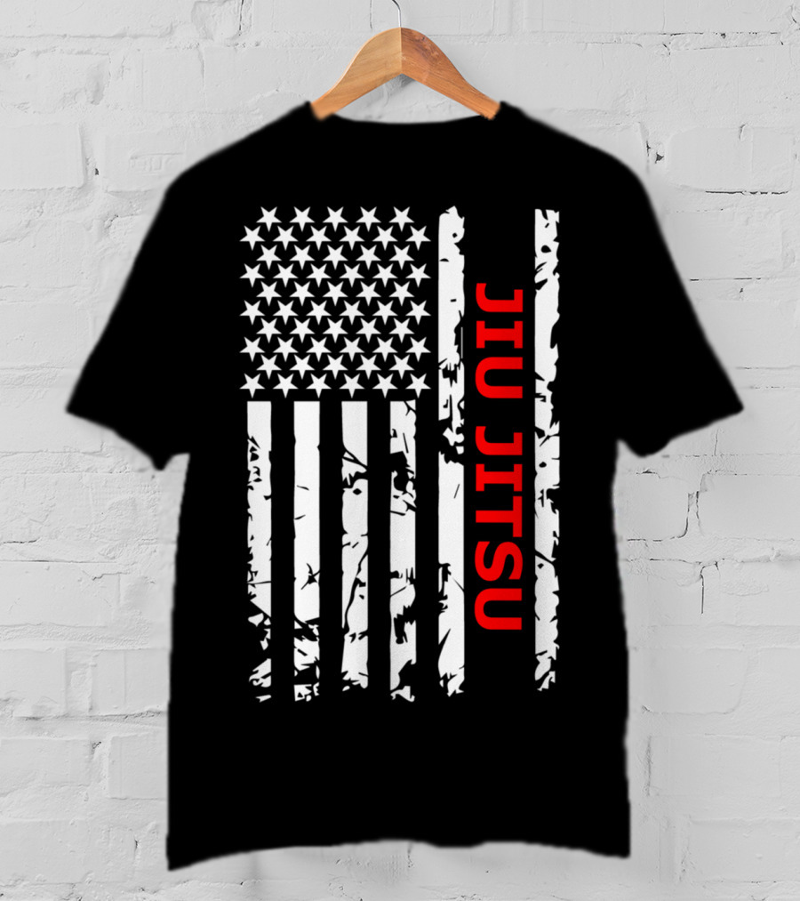 Jiu Jitsu American Flag T-Shirt