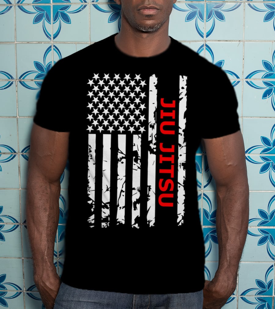 Jiu Jitsu American Flag T-Shirt