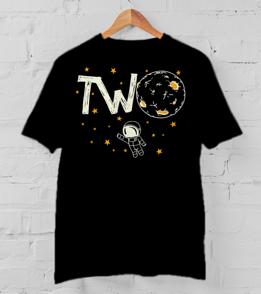 Two Year Old Astronaut Outer Space Birthday T-Shirt