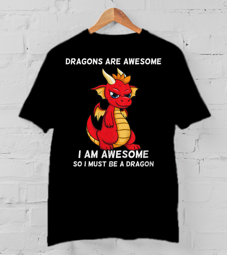Dragons Are Awesome I Am Awesome So I Must Be A Dragon T-Shirt