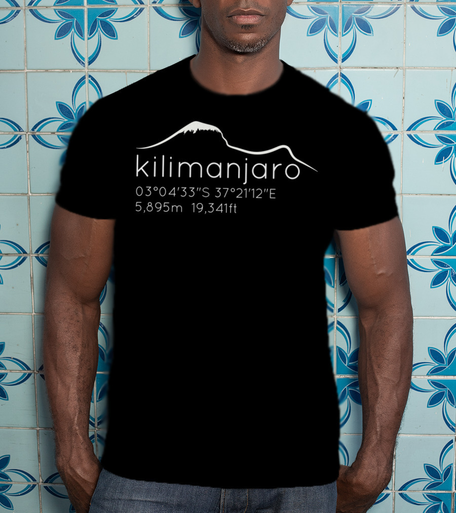 Kilimanjaro 03°04'33S 37°21'12E 5,895m 19,341ft T-Shirt