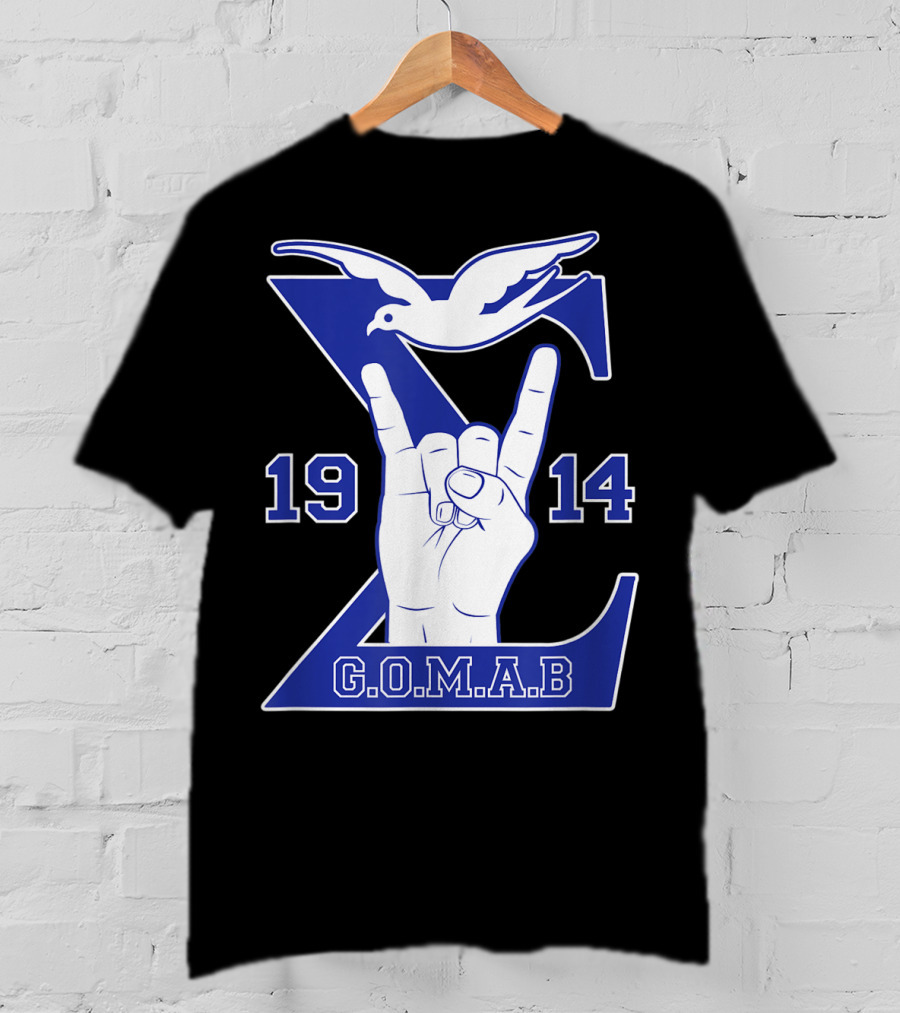 1914 Sigma Dove Hand Sign G.O.M.A.B Blue T-Shirt