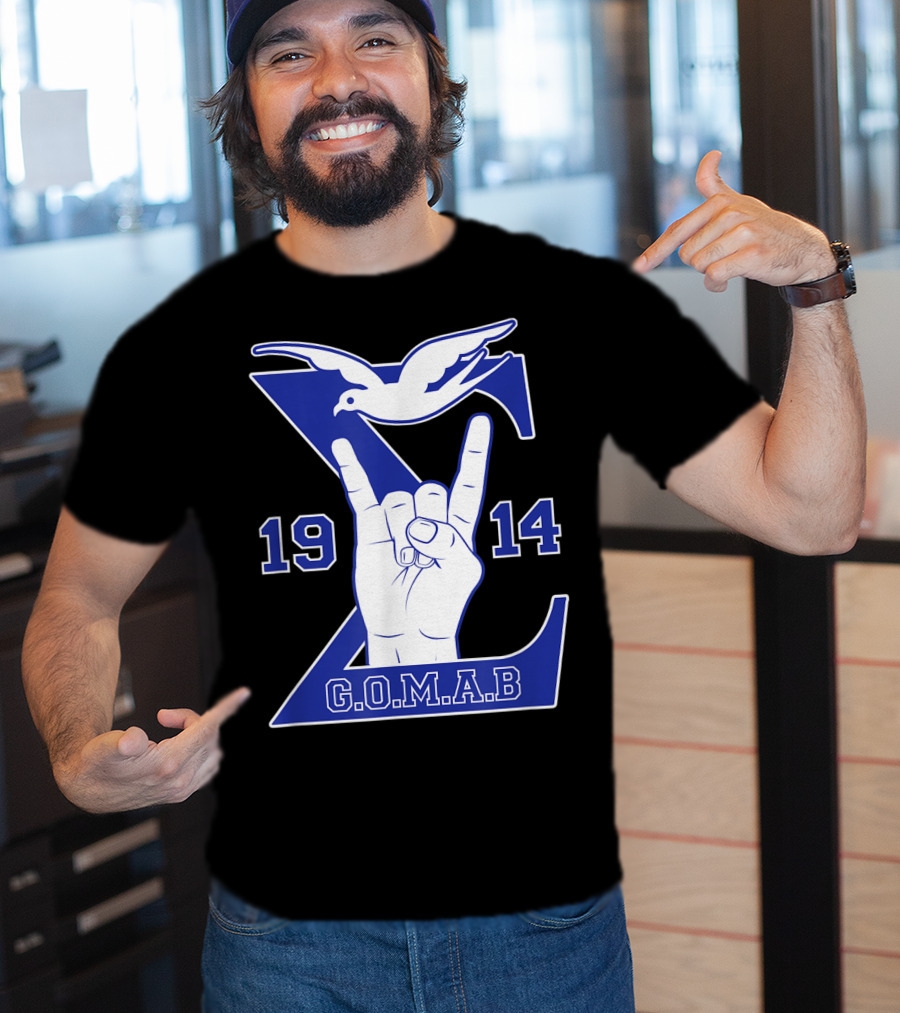 1914 Sigma Dove Hand Sign G.O.M.A.B Blue T-Shirt