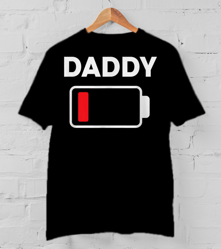 Daddy Low Battery Christmas Family Matching T-Shirt