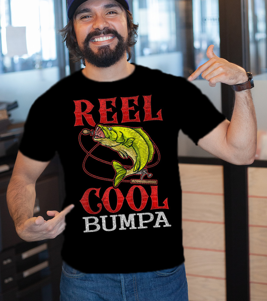 Mens Reel Cool Bumpa Fishing Lover Reel Cool Bumpa T-Shirt