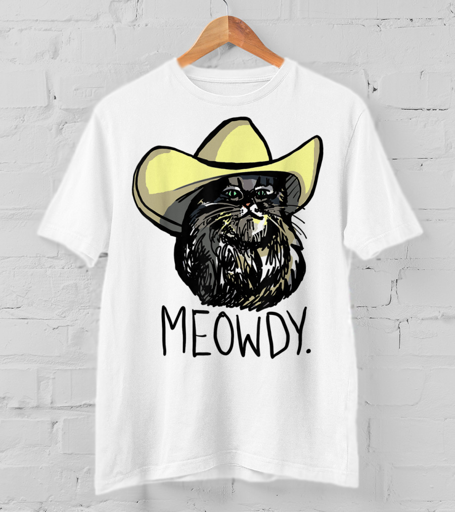 MEOWDY Texas Cowboy Cat T-Shirt