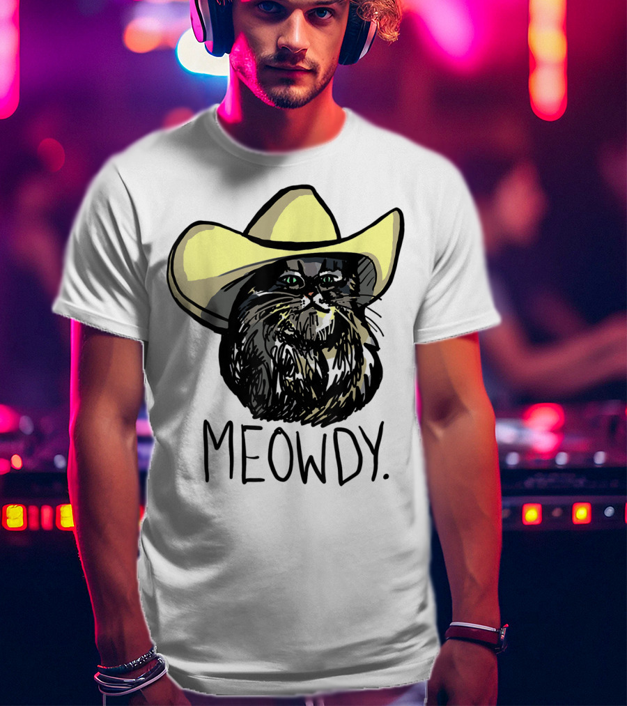 MEOWDY Texas Cowboy Cat T-Shirt