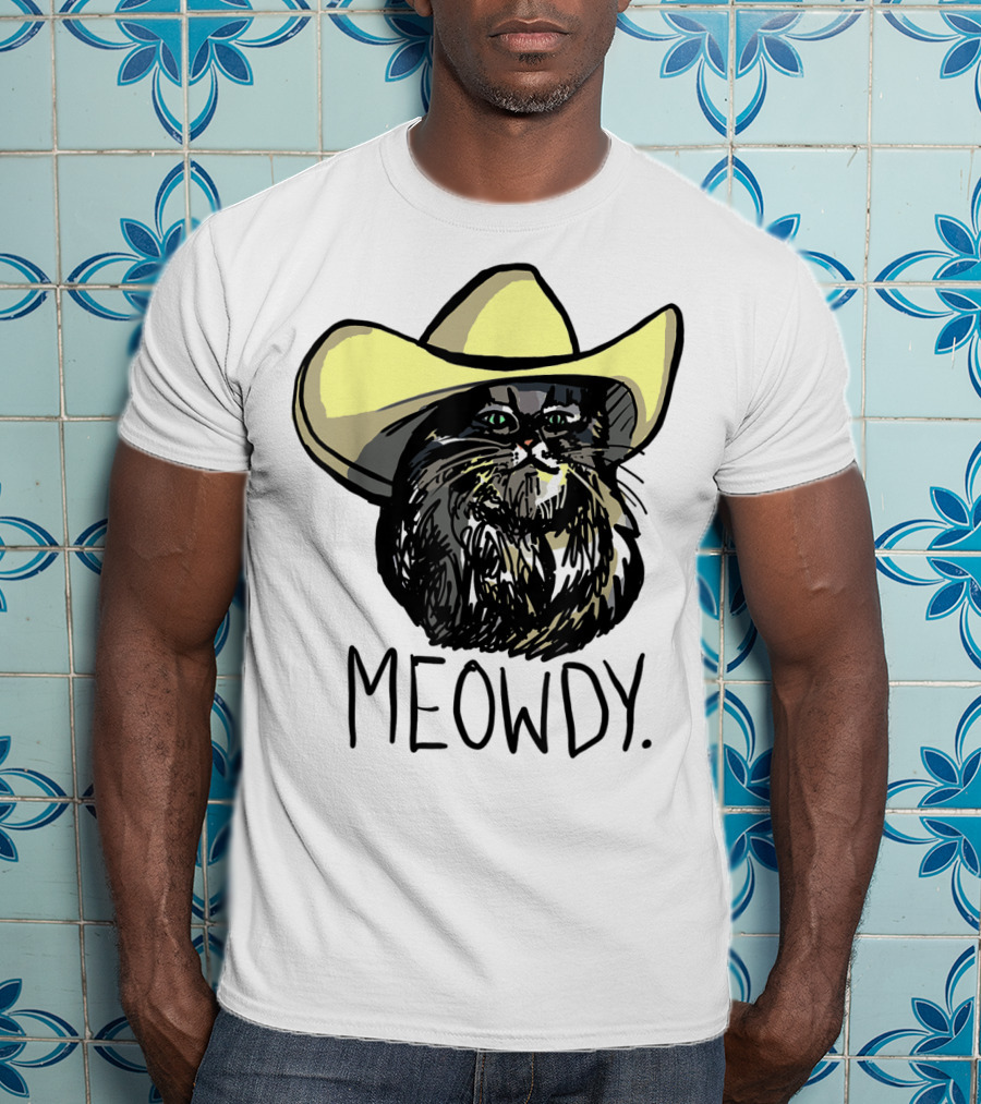MEOWDY Texas Cowboy Cat T-Shirt