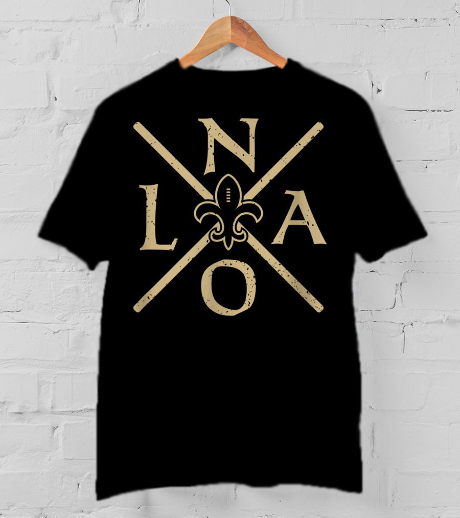 Nola Fleur-de-Lis Vintage New Orleans Football Louisiana T-Shirt